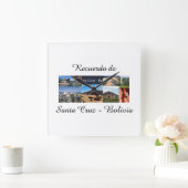 Reloj recuerdo de Santa Cruz Bolivia スクエア壁時計 (ホーム)