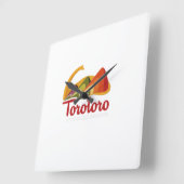 Reloj recuerdo de toro toro スクエア壁時計 (傾斜)