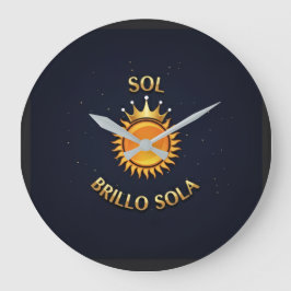 Reloj Redondo Grande con Logo Sol Brillo Sola ラージ壁時計