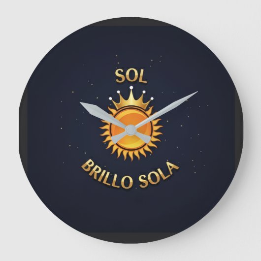 Reloj Redondo Grande con Logo Sol Brillo Sola ラージ壁時計 (正面)
