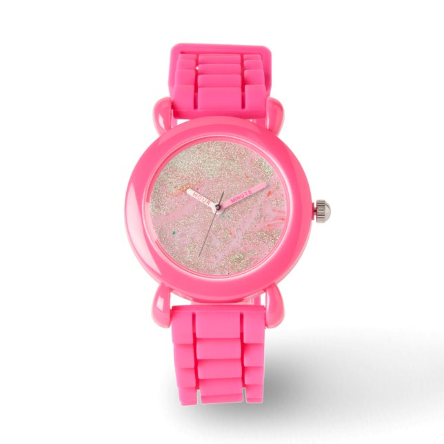 reloj rosa brillo 腕時計 (正面)