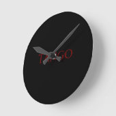 Reloj tango negro ラウンド壁時計 (傾斜)