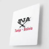 Reloj Tarija Bolivia スクエア壁時計 (傾斜)