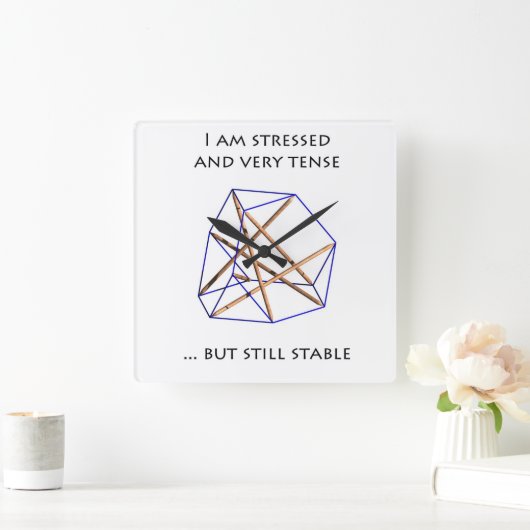 Reloj Tensegridad スクエア壁時計 (ホーム)