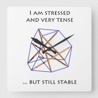 Reloj Tensegridad スクエア壁時計