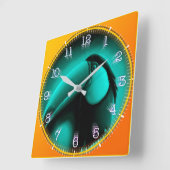 Reloj Time and illustrated art on your wall. スクエア壁時計 (傾斜)