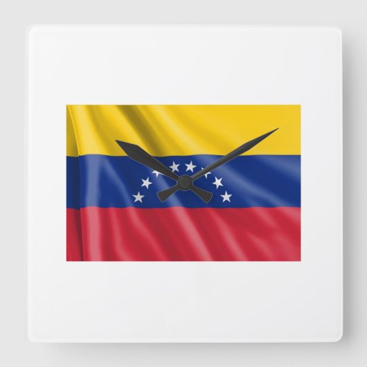 Reloj Venezuela スクエア壁時計 (正面)