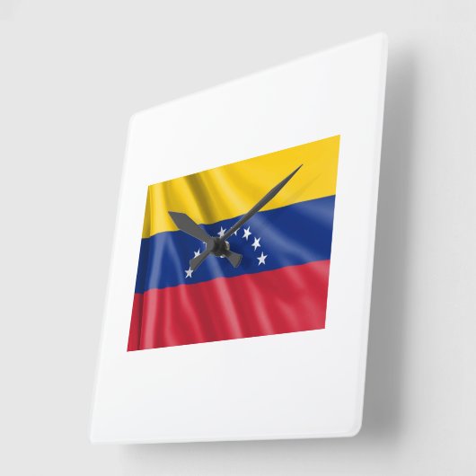 Reloj Venezuela スクエア壁時計 (傾斜)