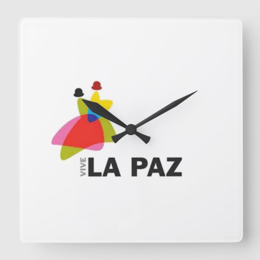 Reloj vive La Paz スクエア壁時計 (正面)