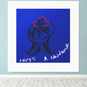 Reluctant Queen Animation Stretched Canvas キャンバスプリント (インサイチュ (ウッドフロア))