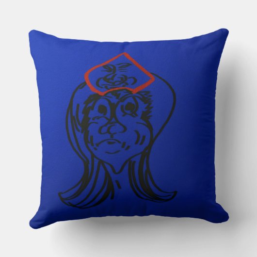 Reluctant Queen Animation Throw Pillow クッション (裏面)