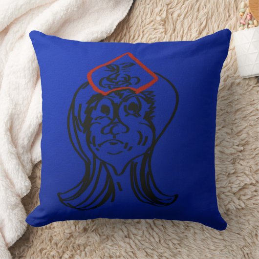 Reluctant Queen Animation Throw Pillow クッション (ブランケット)
