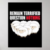 Remain Terrified Question Nothing Sheep ポスター (正面)