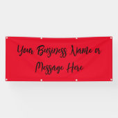 "Remarkable Red" Banner with Text  横断幕 (横)