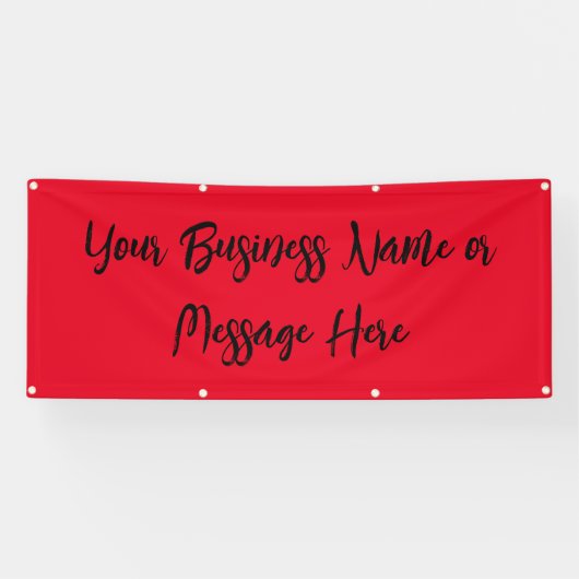 "Remarkable Red" Banner with Text  横断幕 (横)