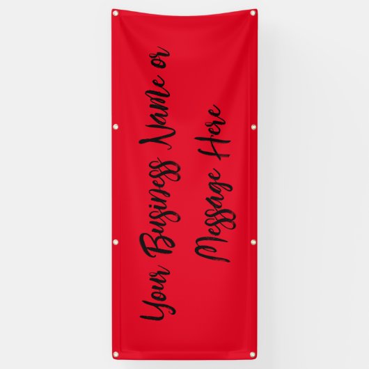 "Remarkable Red" Banner with Text  横断幕 (縦)