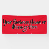 "Remarkable Red" Banner with Text 横断幕 (横)