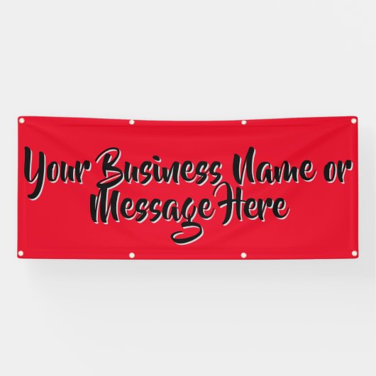 "Remarkable Red" Banner with Text 横断幕 (横)
