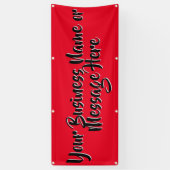 "Remarkable Red" Banner with Text 横断幕 (縦)