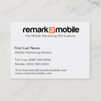 RemarkaMobileのオレンジ名刺 名刺