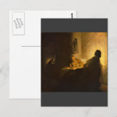 RembrandtによるEmmausのChristus ポストカード (正面/裏面)