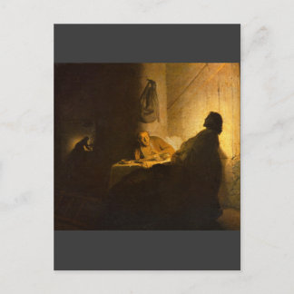 RembrandtによるEmmausのChristus ポストカード