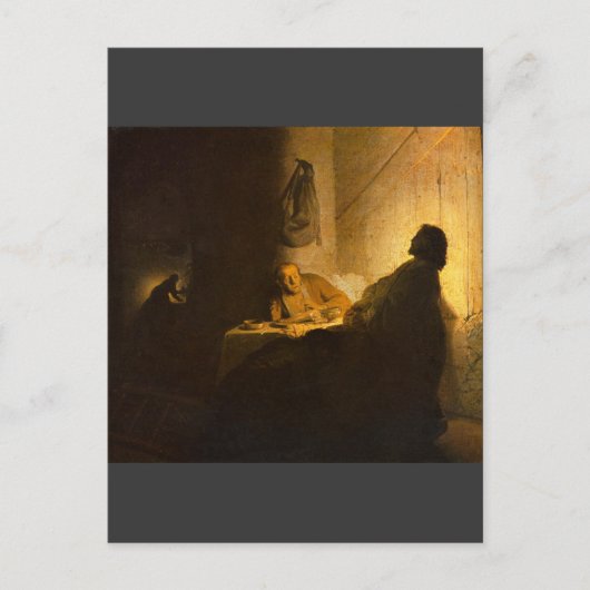 RembrandtによるEmmausのChristus ポストカード (正面)