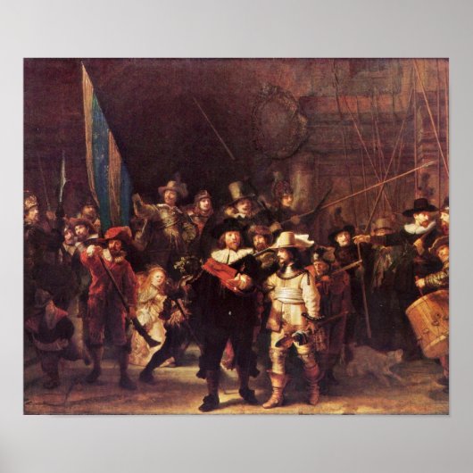 Rembrandt Harmenszoon van Rijn - The Night Watch ポスター (正面)