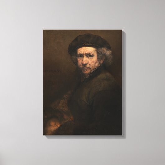 Rembrandt Self portrait 15x20インチポスター キャンバスプリント (正面)