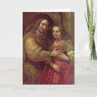 Rembrandt Van Rijn著ユダヤ人の花嫁の詳細 カード