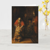 Rembrandt Van Rijn著放蕩な息子のリターン カード (黄色い花)