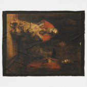 Rembrandt Van Rijn著放蕩な息子のリターン フリースブランケット (正面(横))