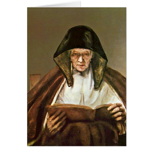 Rembrandt Van Rijn著老女を読むこと (正面)
