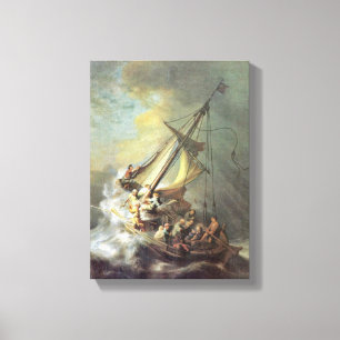 Rembrandt Van Rijn -ガリラヤの海の嵐 キャンバスプリント