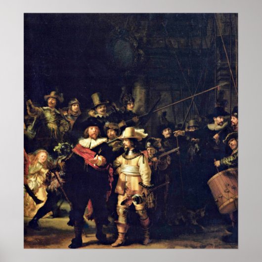 Rembrandt van Rijn - The Night Watch Detail ポスター (正面)