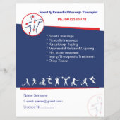 Remedial massage flyer template チラシ (正面)