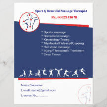 Remedial massage flyer template