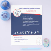 Remedial massage flyer template チラシ (シングル)