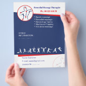Remedial massage flyer template チラシ (手)