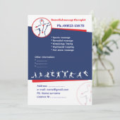 Remedial massage Flyer Template 招待状 (スタンド正面)