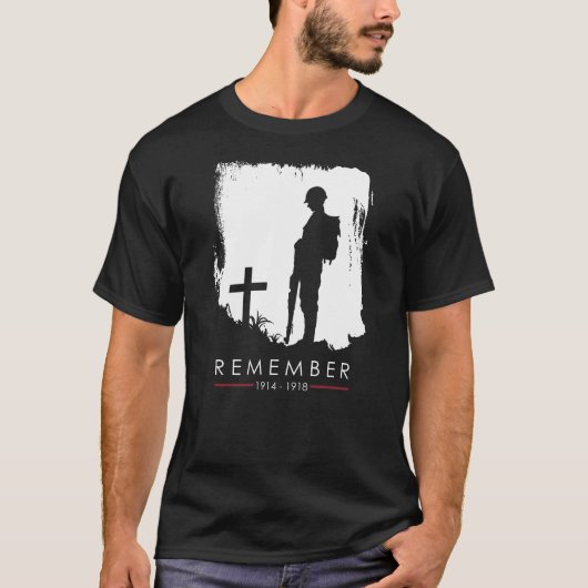 Remember 1914 - 1918 WW1 Veteran Tシャツ (正面)