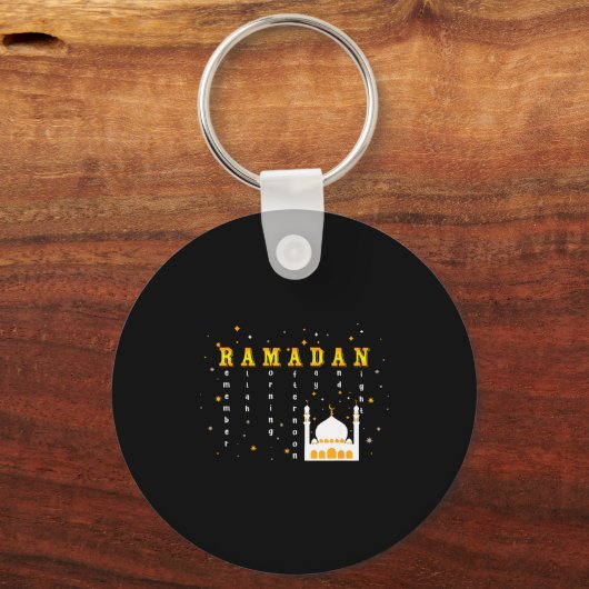 Remember Allah Ramadan Mubarak Kareem キーホルダー (正面)