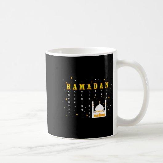 Remember Allah Ramadan Mubarak Kareem  コーヒーマグカップ (右)