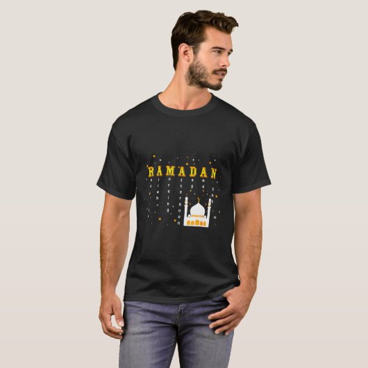 Remember Allah Ramadan Mubarak Kareem  Tシャツ (正面フル)