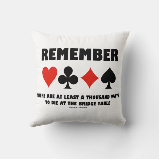 Remember At Least A Thousand Ways To Die At Bridge クッション (裏面)