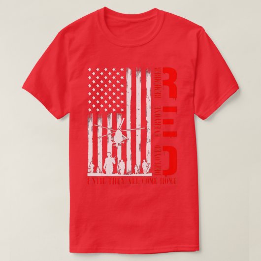 Remember Everyone退役軍人がRED Friday (103) Tシャツ (デザイン正面)