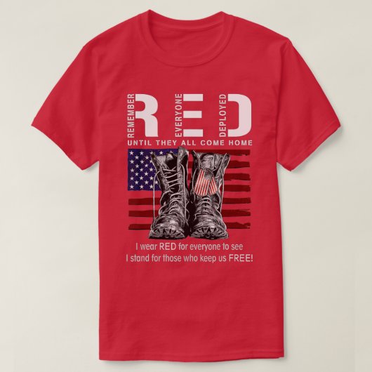 Remember Everyone退役軍人がRED Friday (105) Tシャツ (デザイン正面)