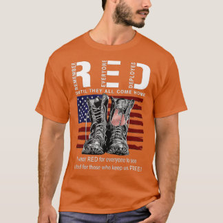 Remember Everyone退役軍人がRED Friday (105) Tシャツ