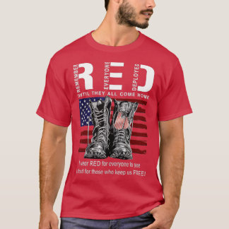 Remember Everyone退役軍人がRED Friday (106) Tシャツ