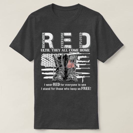 Remember Everyone退役軍人がRED Friday (20) Tシャツ (デザイン正面)